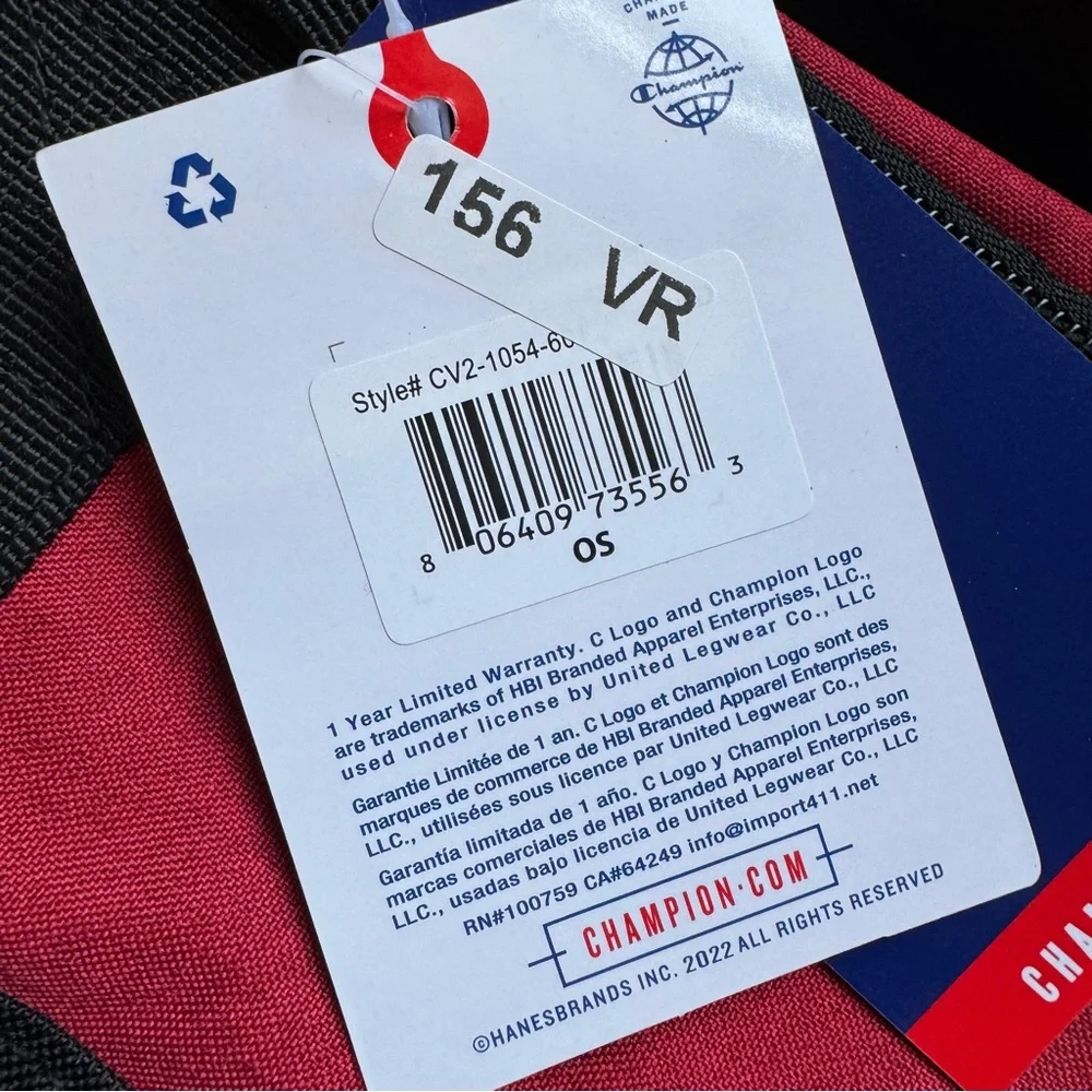 Champion Red Athletic Duffel Bag